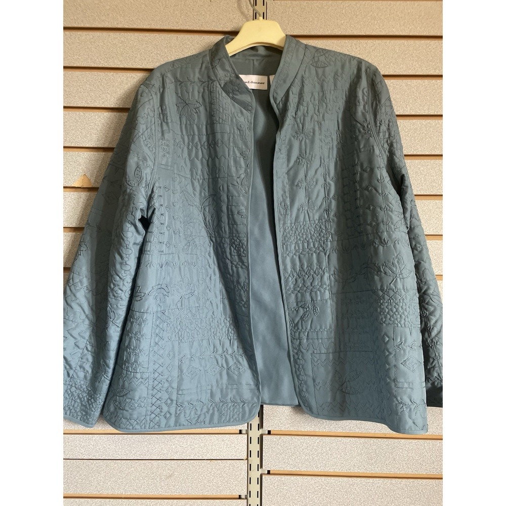 Alfred Dunner teal quilted jacket‎ size 14